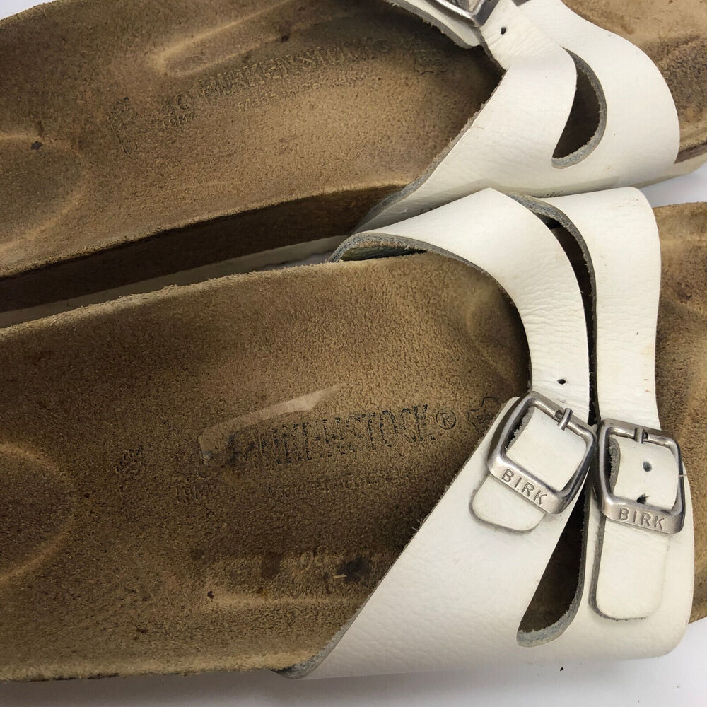 Birkenstock Ibiza Double Strap Slides Open Toe White Cork Sandals EU 40 Womens 9 - Picture 6 of 12